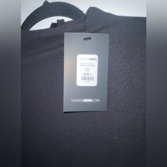 Black mock neck jumpsuit-thick material - Picture 2 of 2